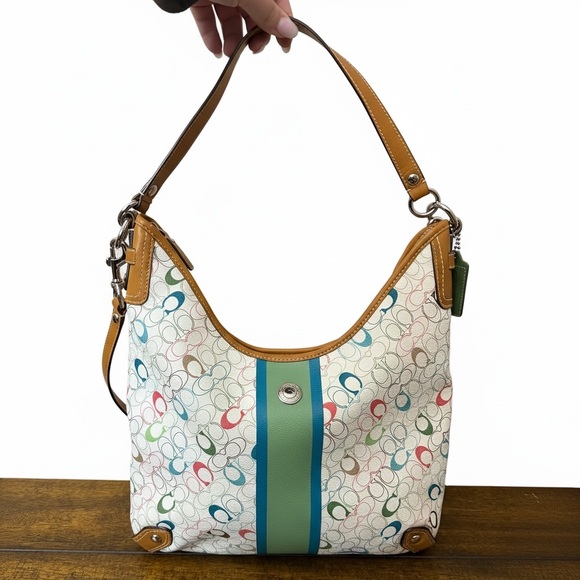 Coach Handbags - ✨NWOT - Coach Chelsea Heritage Signature Stripe Hobo Bag✨
